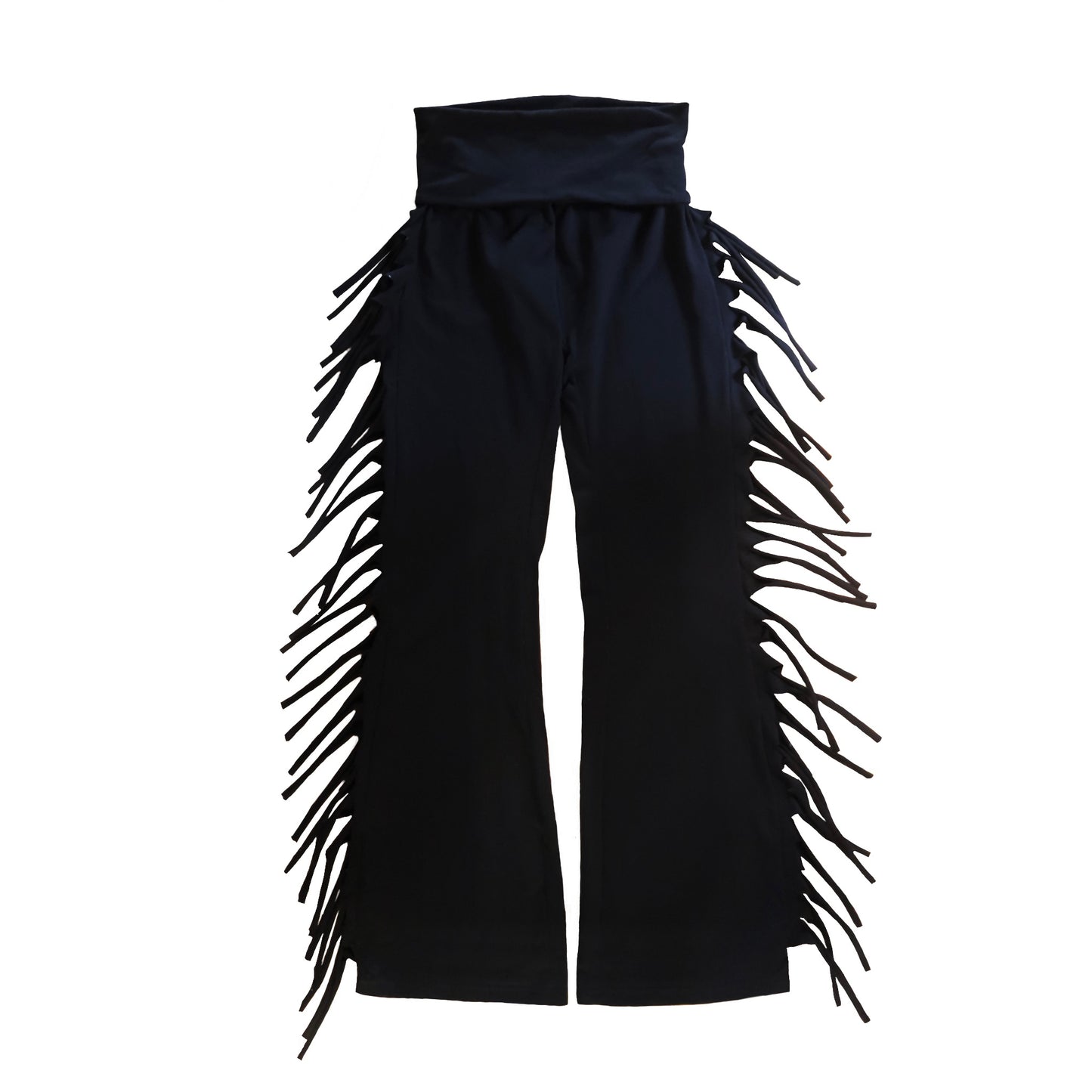 Black Fringe Cotton Pant - PRE-ORDER
