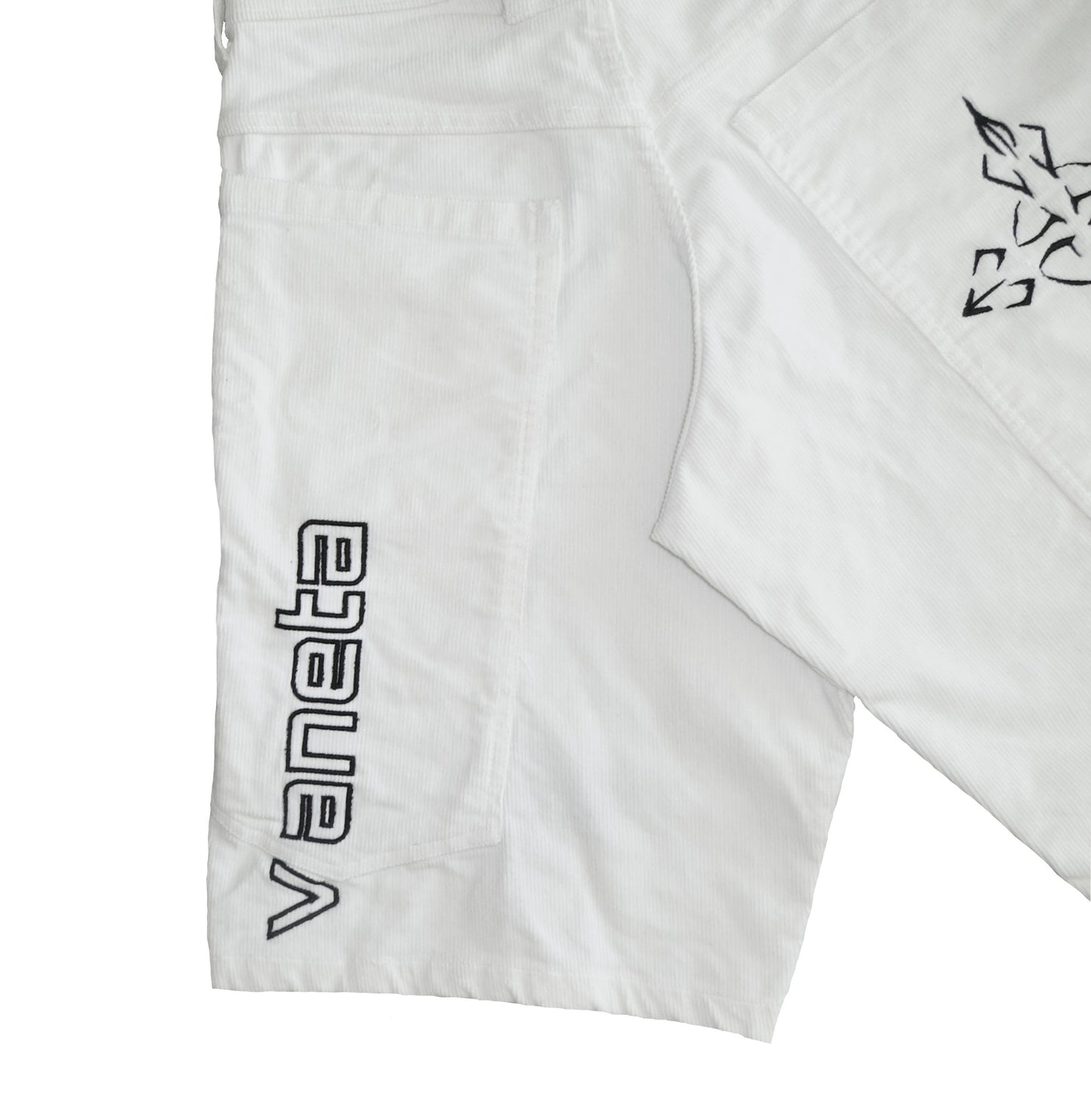 Vaneta White Corduroy Shorts