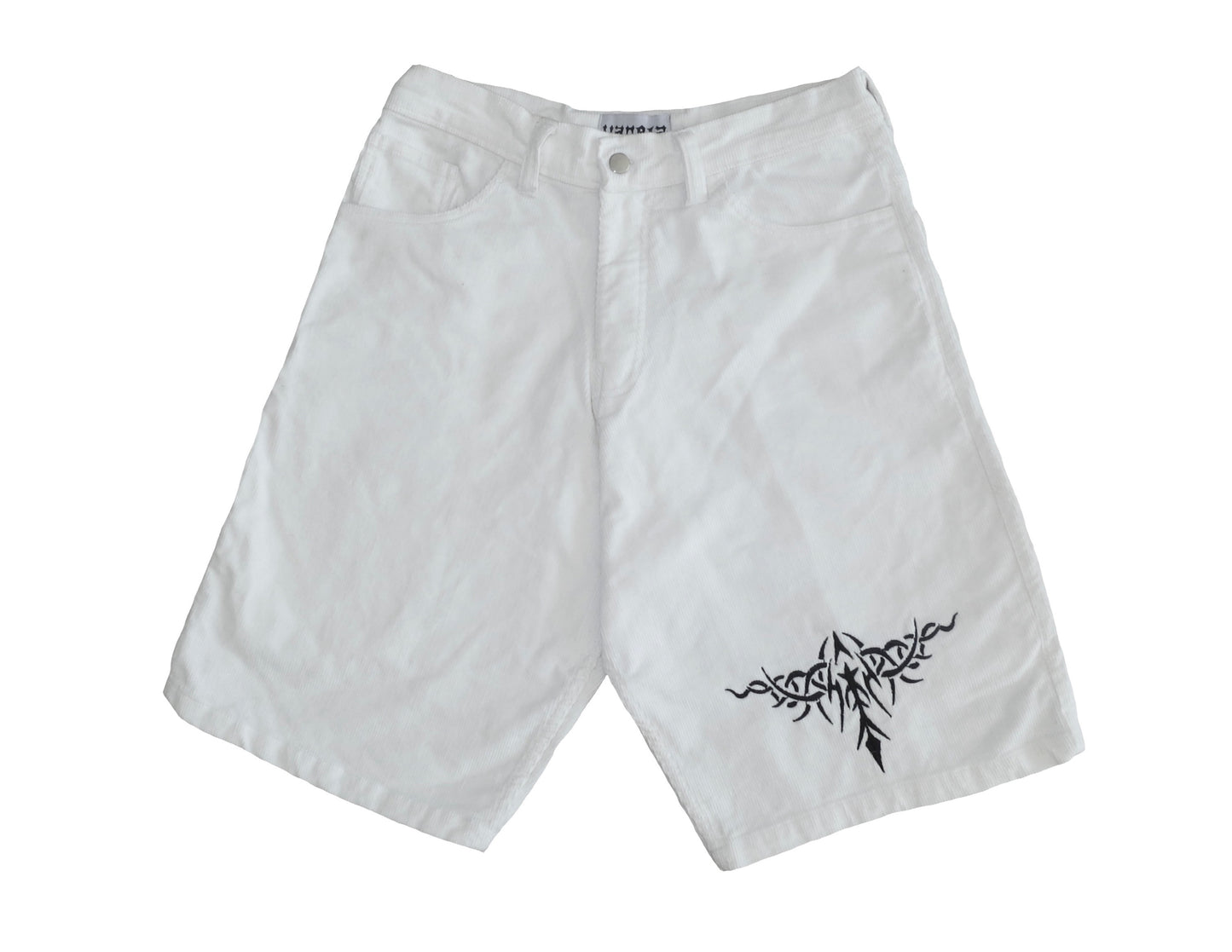 Vaneta White Corduroy Shorts